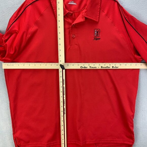 Under‎ Armour Mens Golf Polo Shirt Extra Large Red Performance TPC Sawgrass - Picture 9 of 12